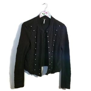 Free people Black Blazer Cardigan Size Medium